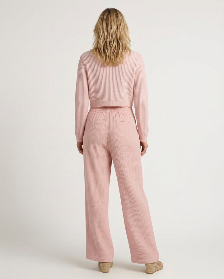 Tiffany | Wide-Leg Trousers with Elastic Waist