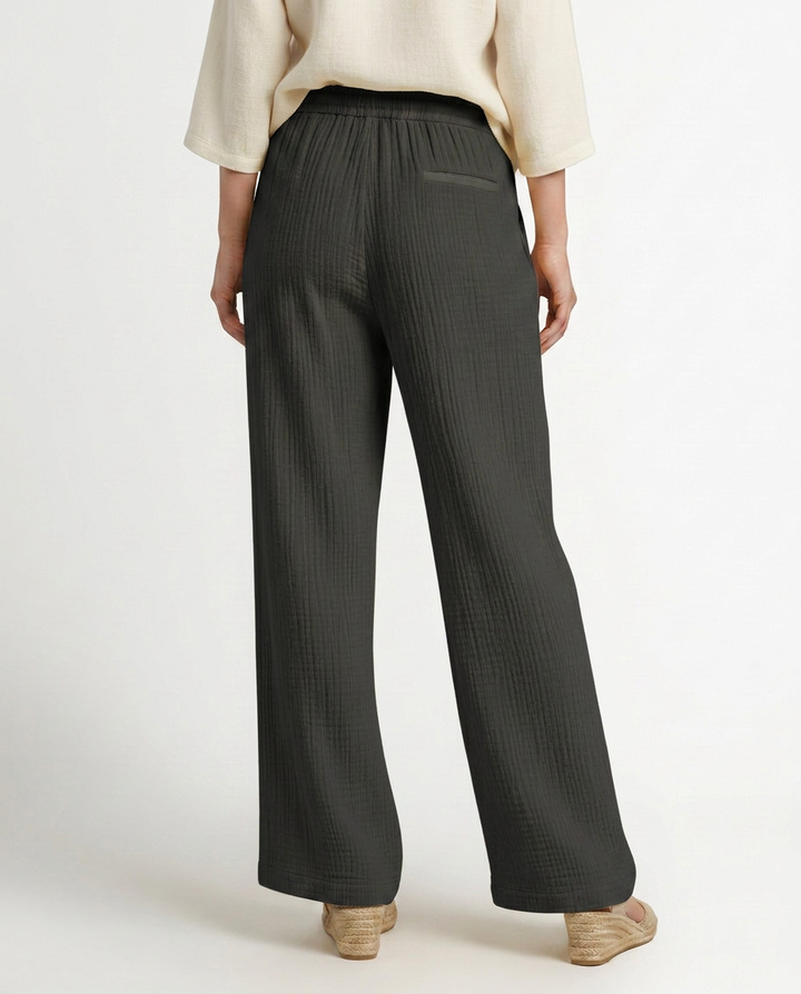 Tiffany | Wide-Leg Trousers with Elastic Waist