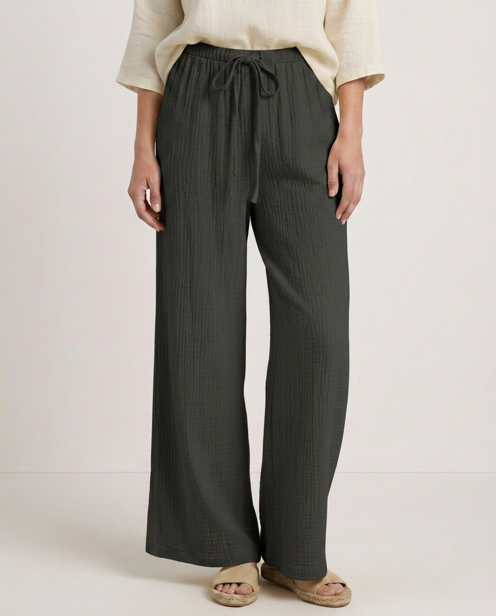 Tiffany | Wide-Leg Trousers with Elastic Waist