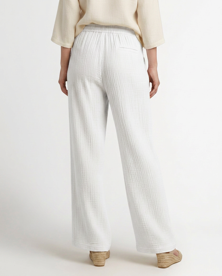 Tiffany | Wide-Leg Trousers with Elastic Waist