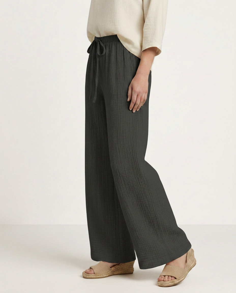 Tiffany | Wide-Leg Trousers with Elastic Waist