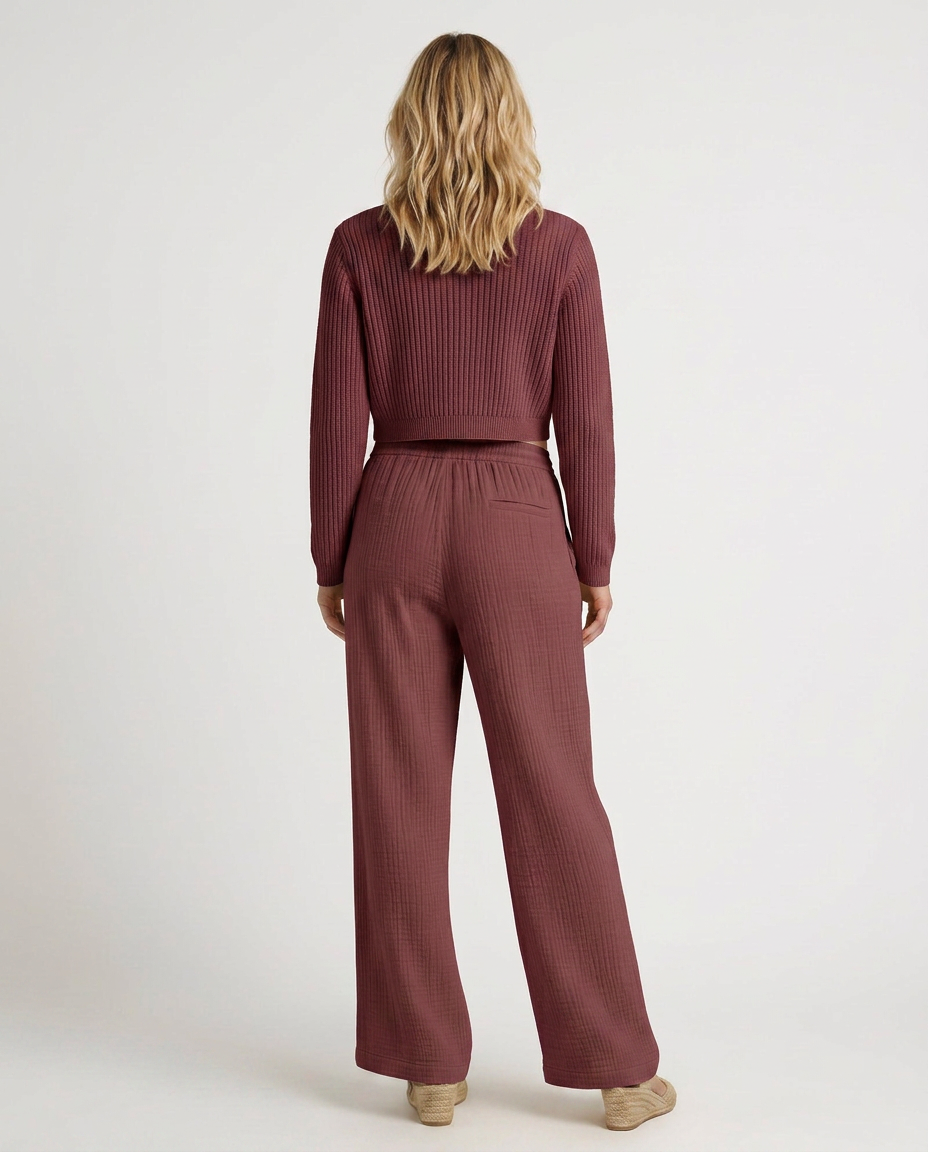Tiffany | Wide-Leg Trousers with Elastic Waist