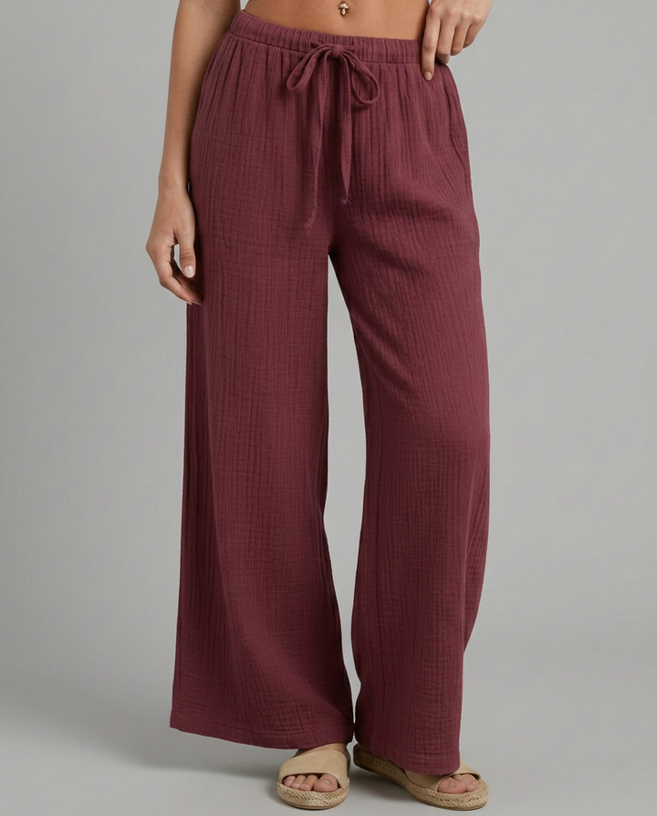 Tiffany | Wide-Leg Trousers with Elastic Waist