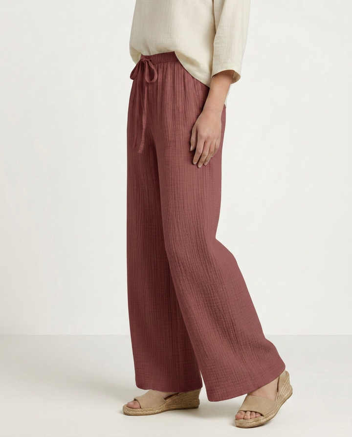 Tiffany | Wide-Leg Trousers with Elastic Waist