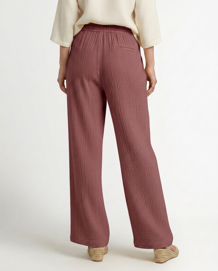 Tiffany | Wide-Leg Trousers with Elastic Waist