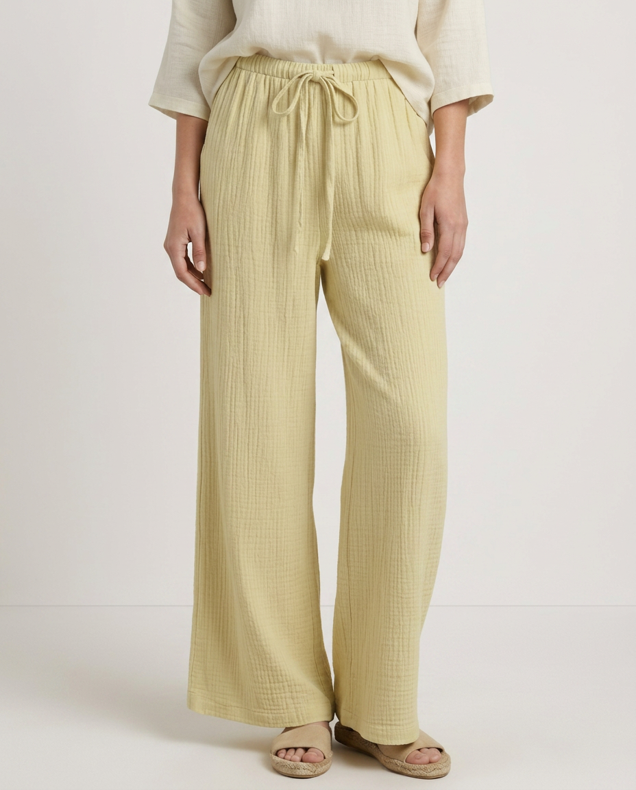 Tiffany | Wide-Leg Trousers with Elastic Waist