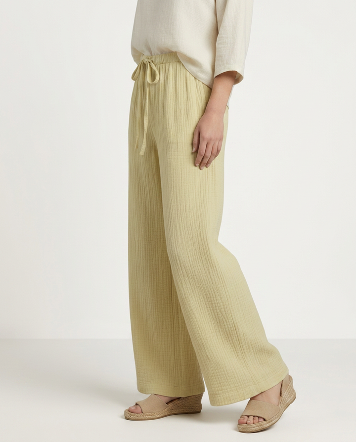 Tiffany | Wide-Leg Trousers with Elastic Waist