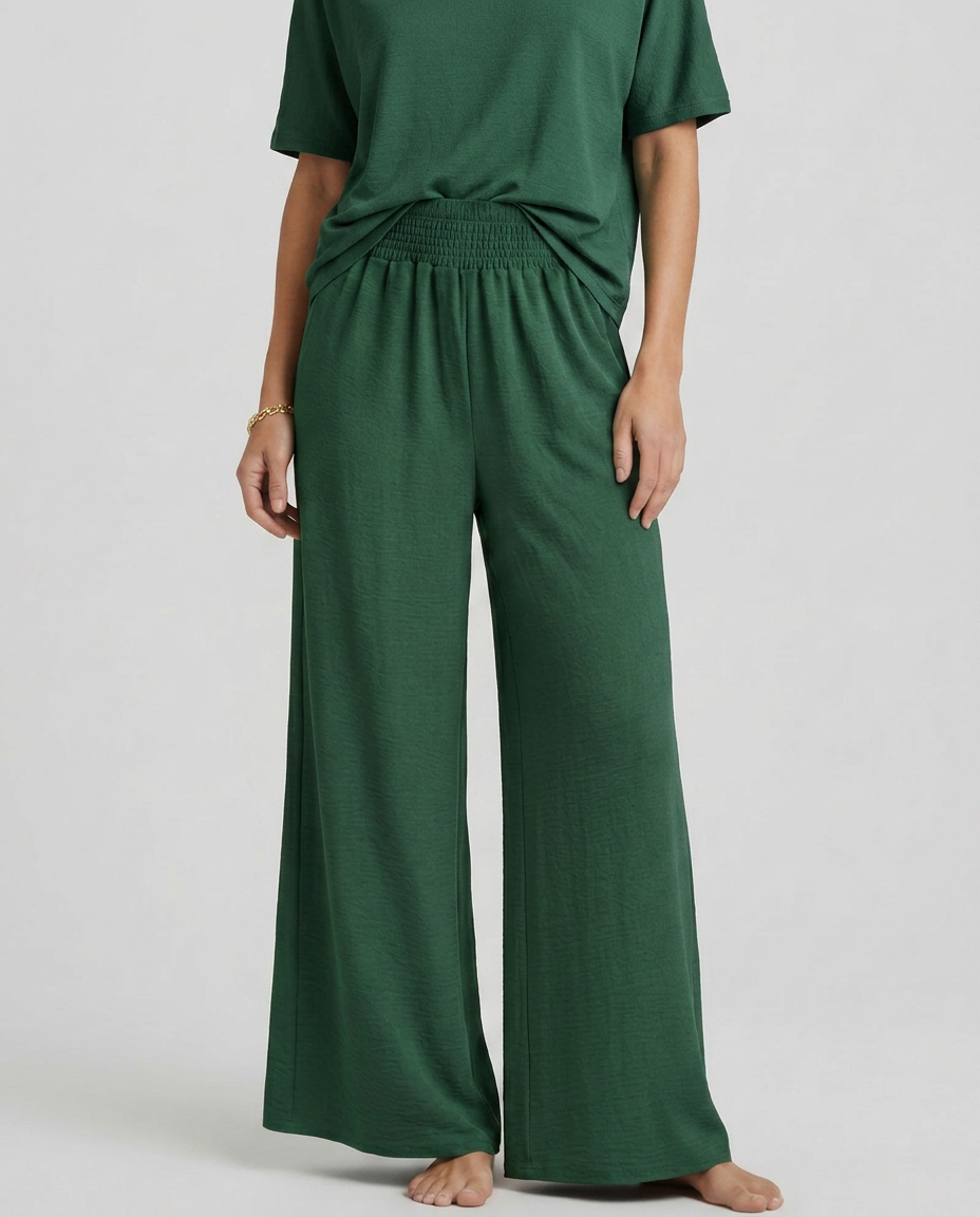 Kristin | Wide-Leg Trousers with Elastic Waist
