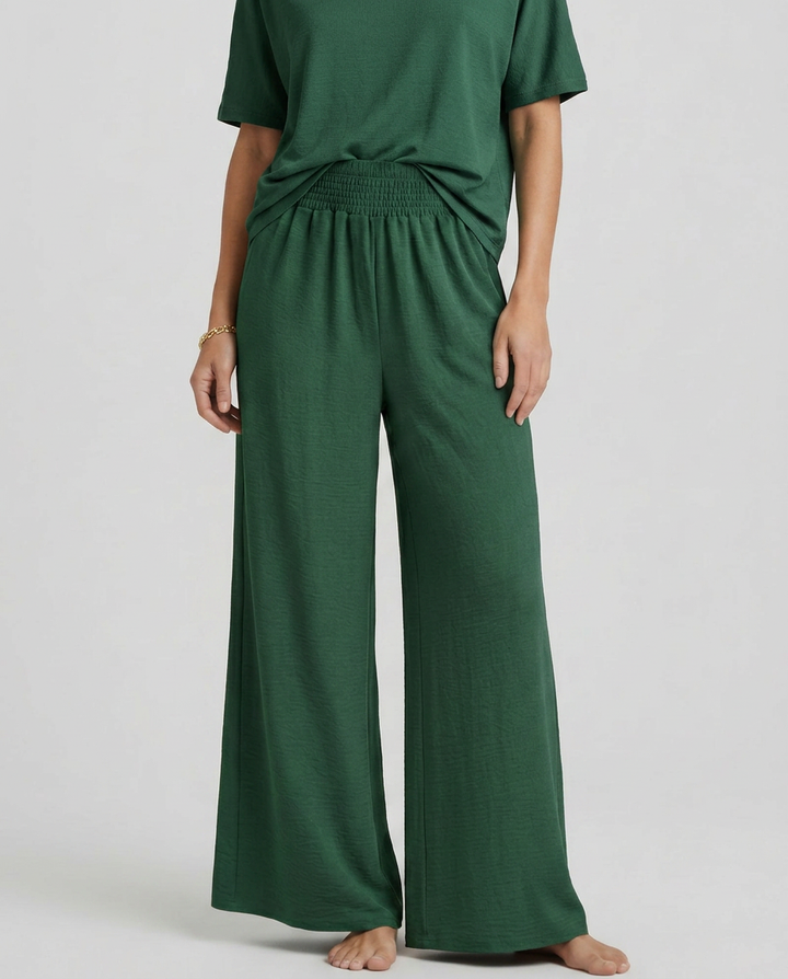 Kristin | Wide-Leg Trousers with Elastic Waist