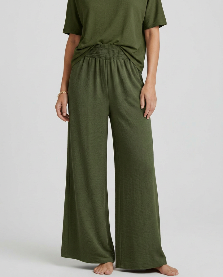 Kristin | Wide-Leg Trousers with Elastic Waist