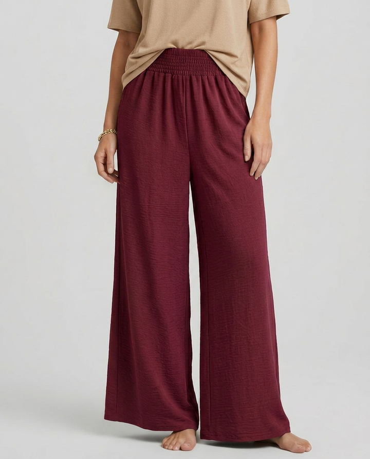 Kristin | Wide-Leg Trousers with Elastic Waist