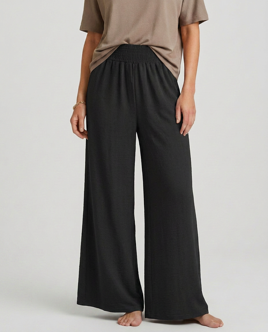 Kristin | Wide-Leg Trousers with Elastic Waist