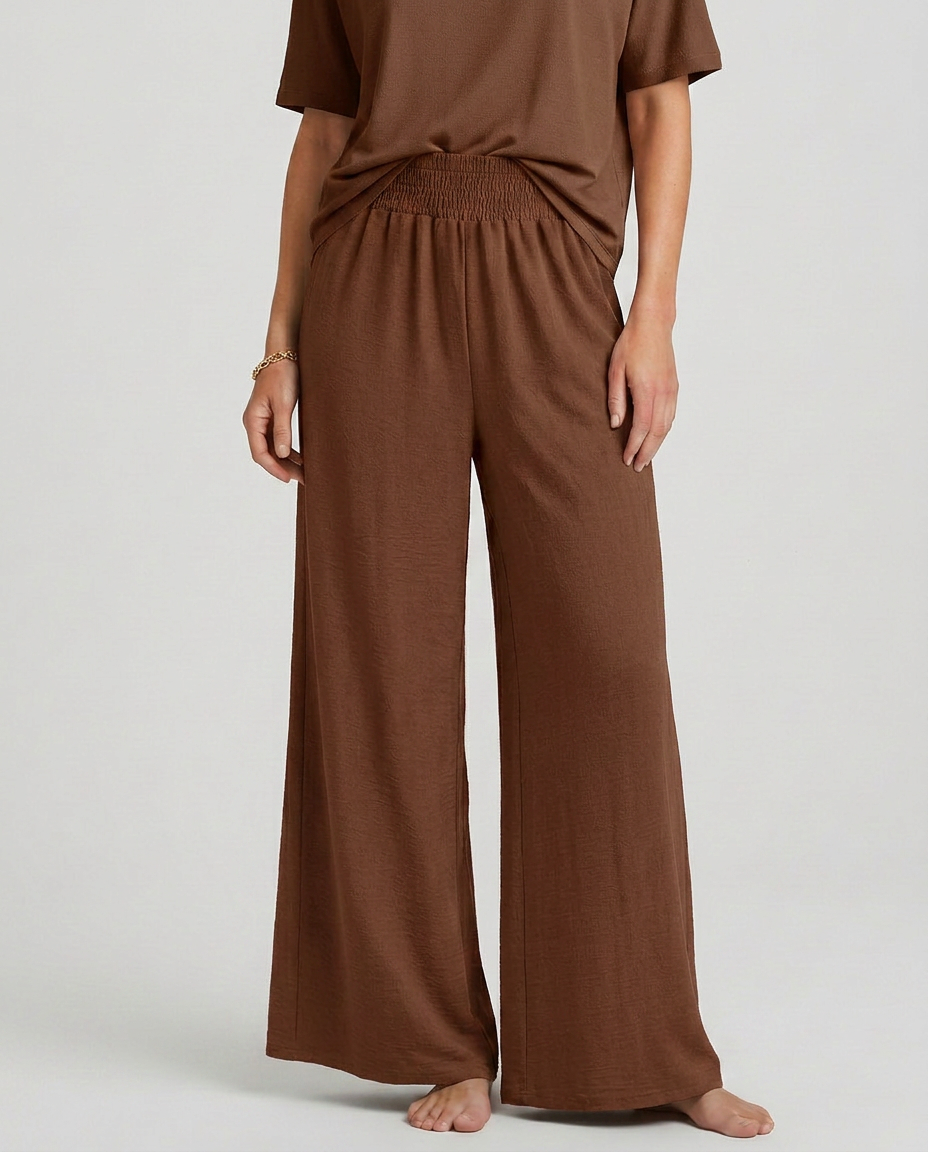 Kristin | Wide-Leg Trousers with Elastic Waist