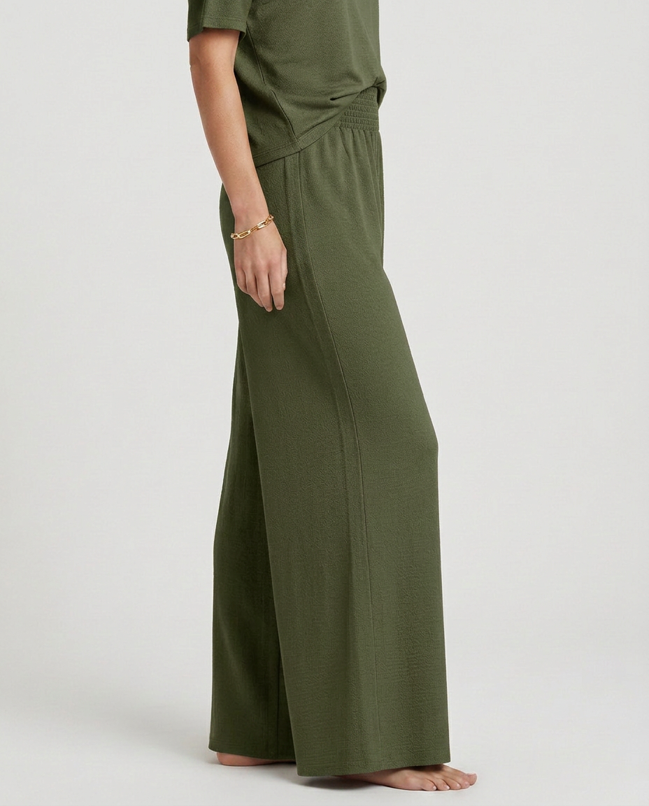 Kristin | Wide-Leg Trousers with Elastic Waist