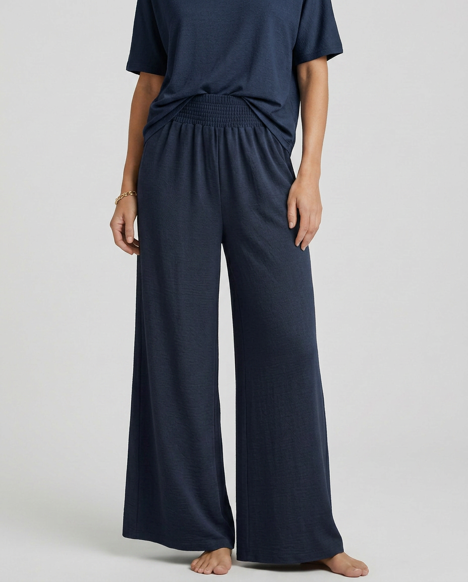 Kristin | Wide-Leg Trousers with Elastic Waist