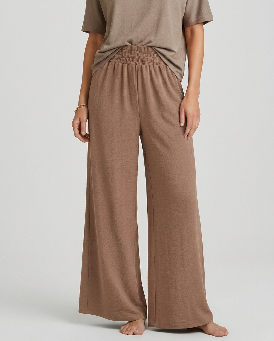 Kristin | Wide-Leg Trousers with Elastic Waist