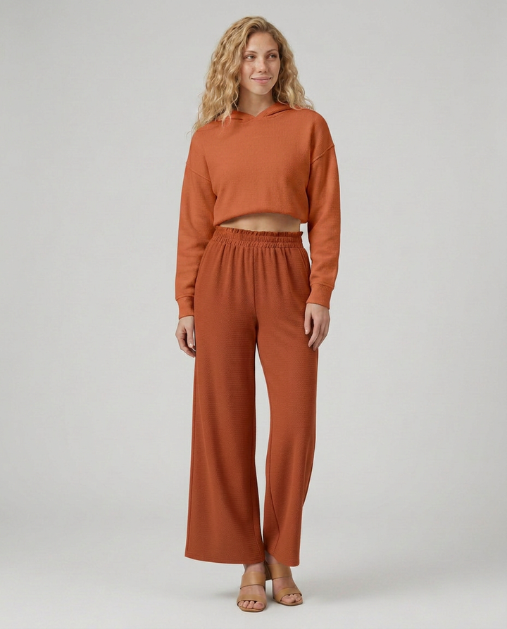 Tami | Wide Leg Trousers with Elastic Waistband