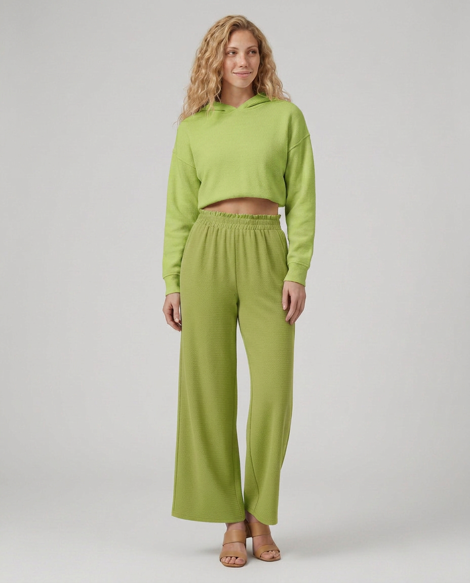 Tami | Wide Leg Trousers with Elastic Waistband