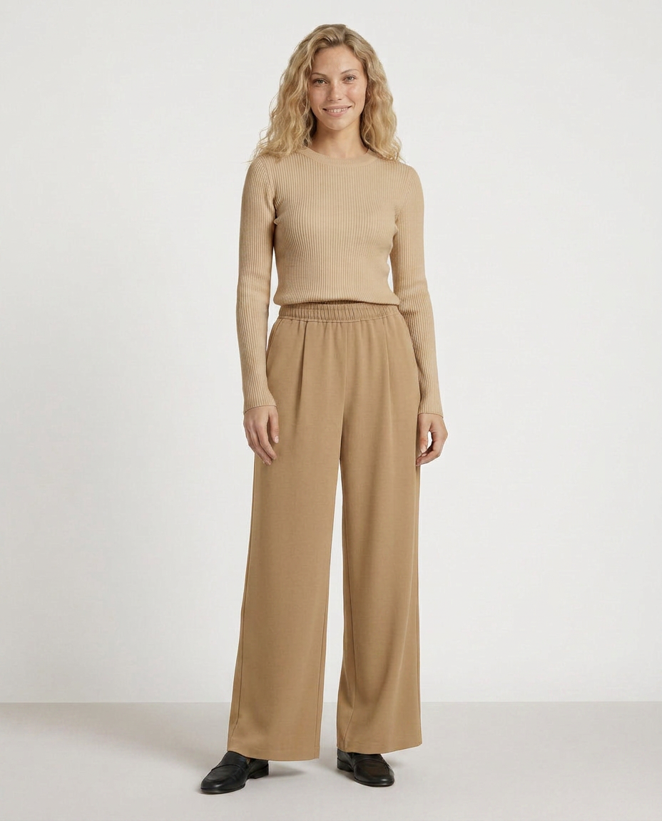 Haley | High Waist Wide Leg Trousers