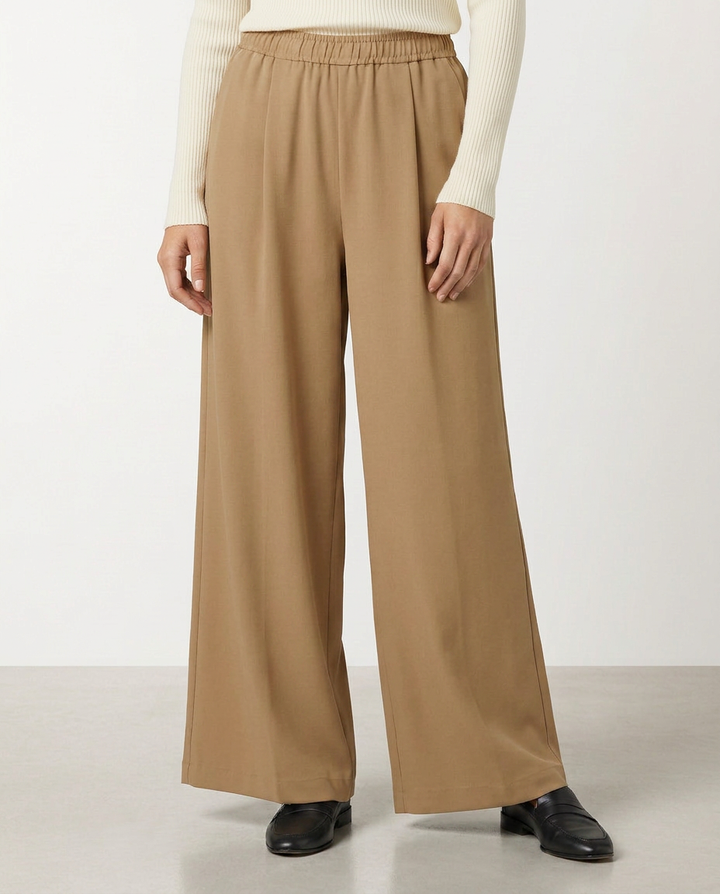 Haley | High Waist Wide Leg Trousers