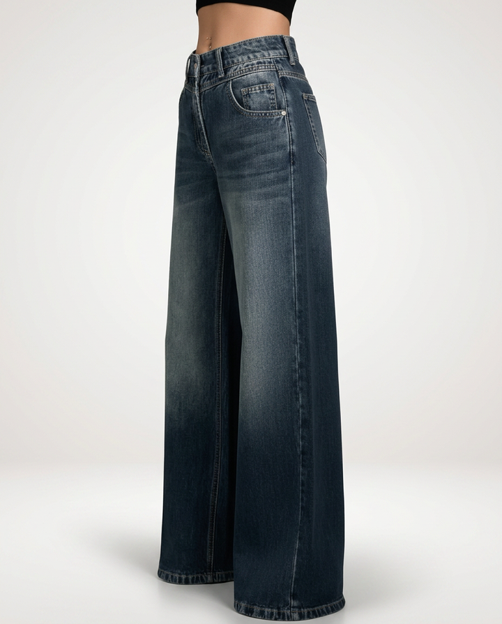 Adrian | Mid-Waist Wide-Leg Trousers