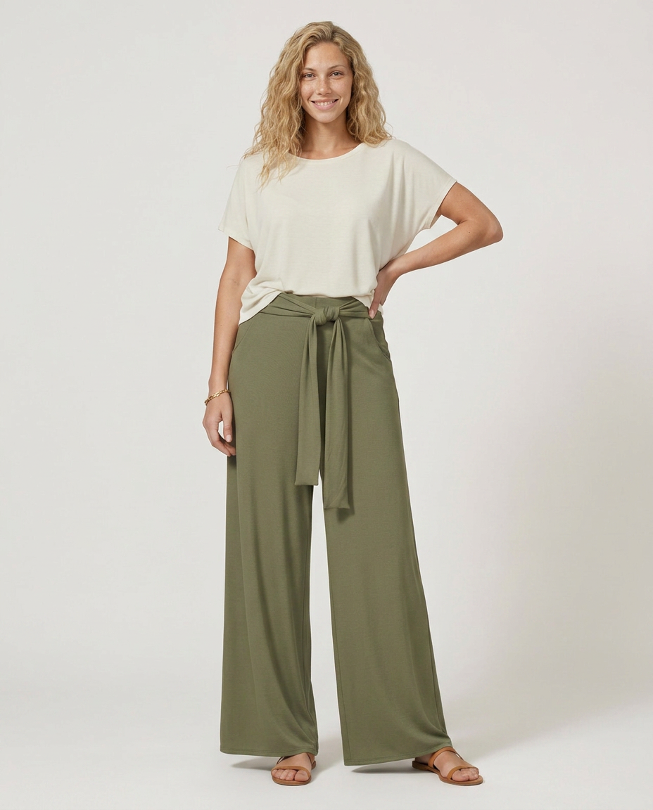 Polly | Tie-Waist Wide-Leg Trousers
