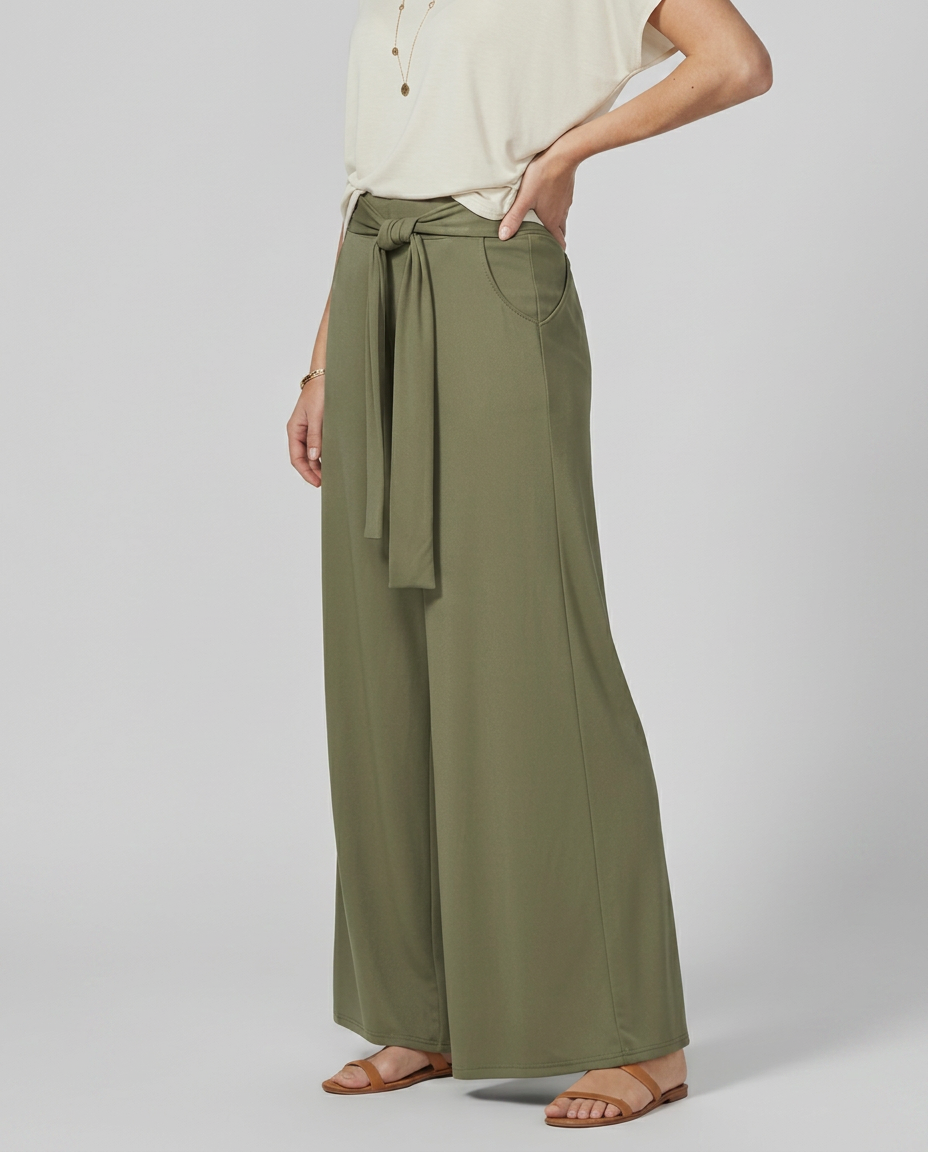 Polly | Tie-Waist Wide-Leg Trousers