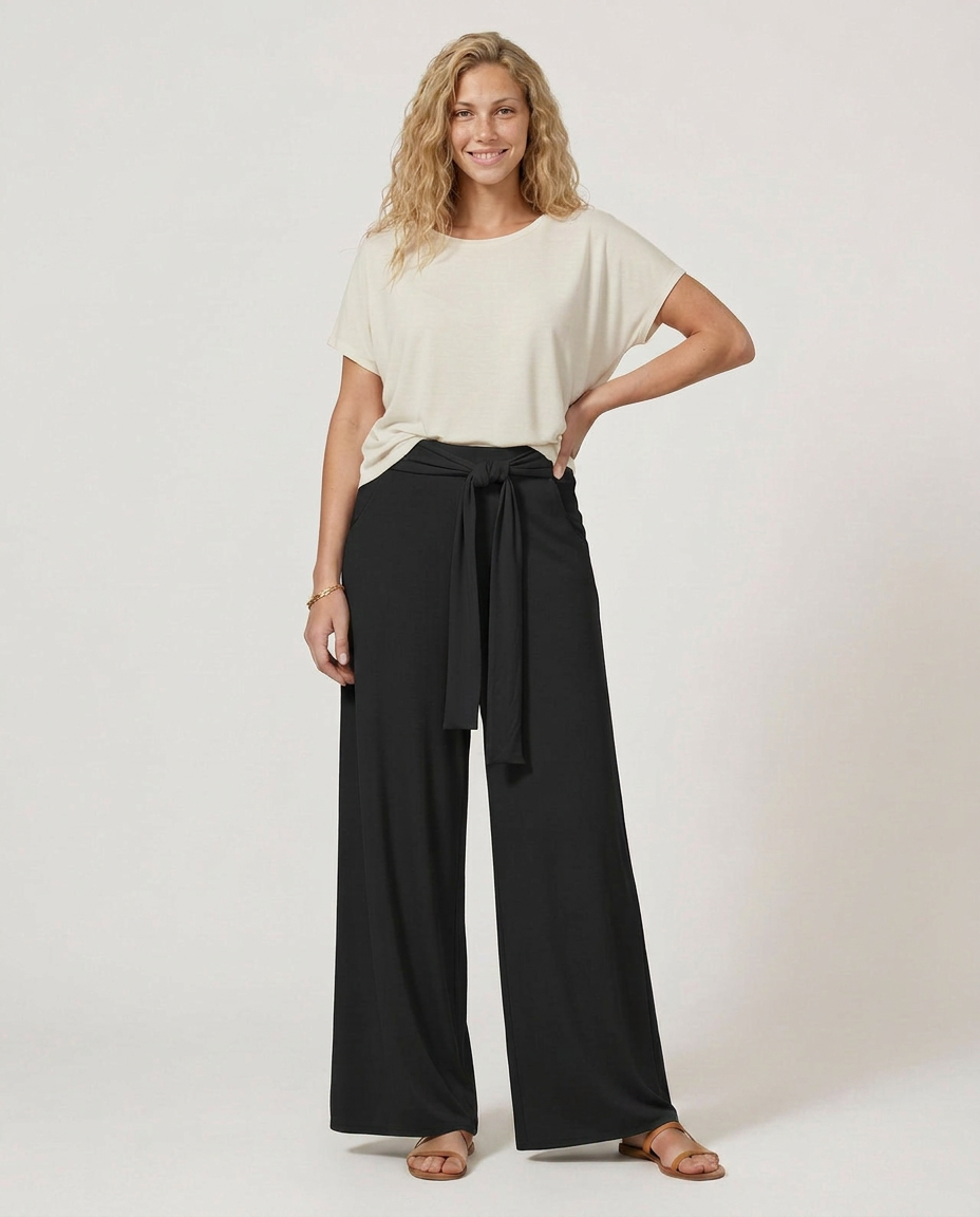 Polly | Tie-Waist Wide-Leg Trousers