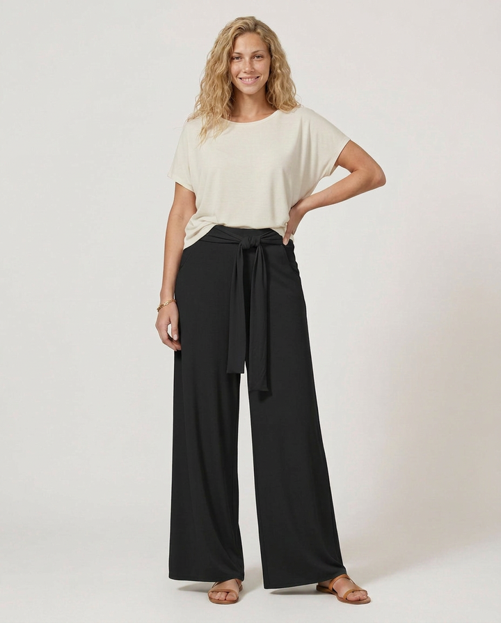 Polly | Tie-Waist Wide-Leg Trousers