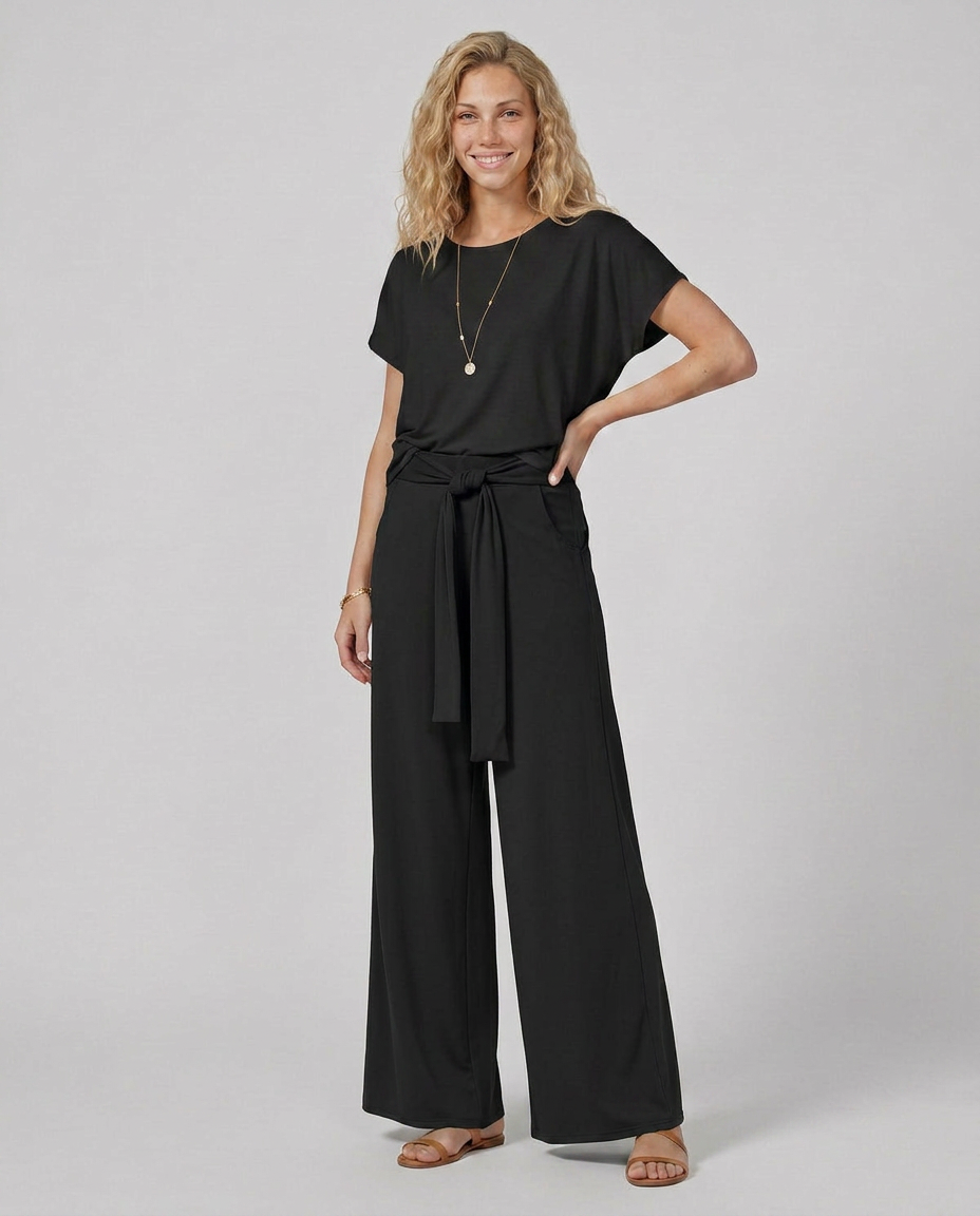 Polly | Tie-Waist Wide-Leg Trousers