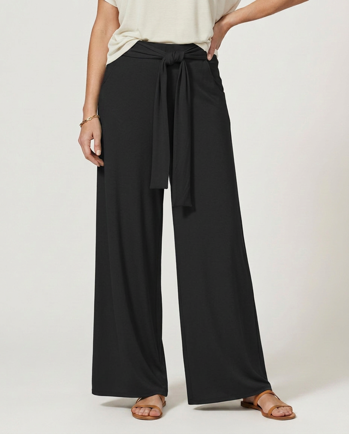 Polly | Tie-Waist Wide-Leg Trousers