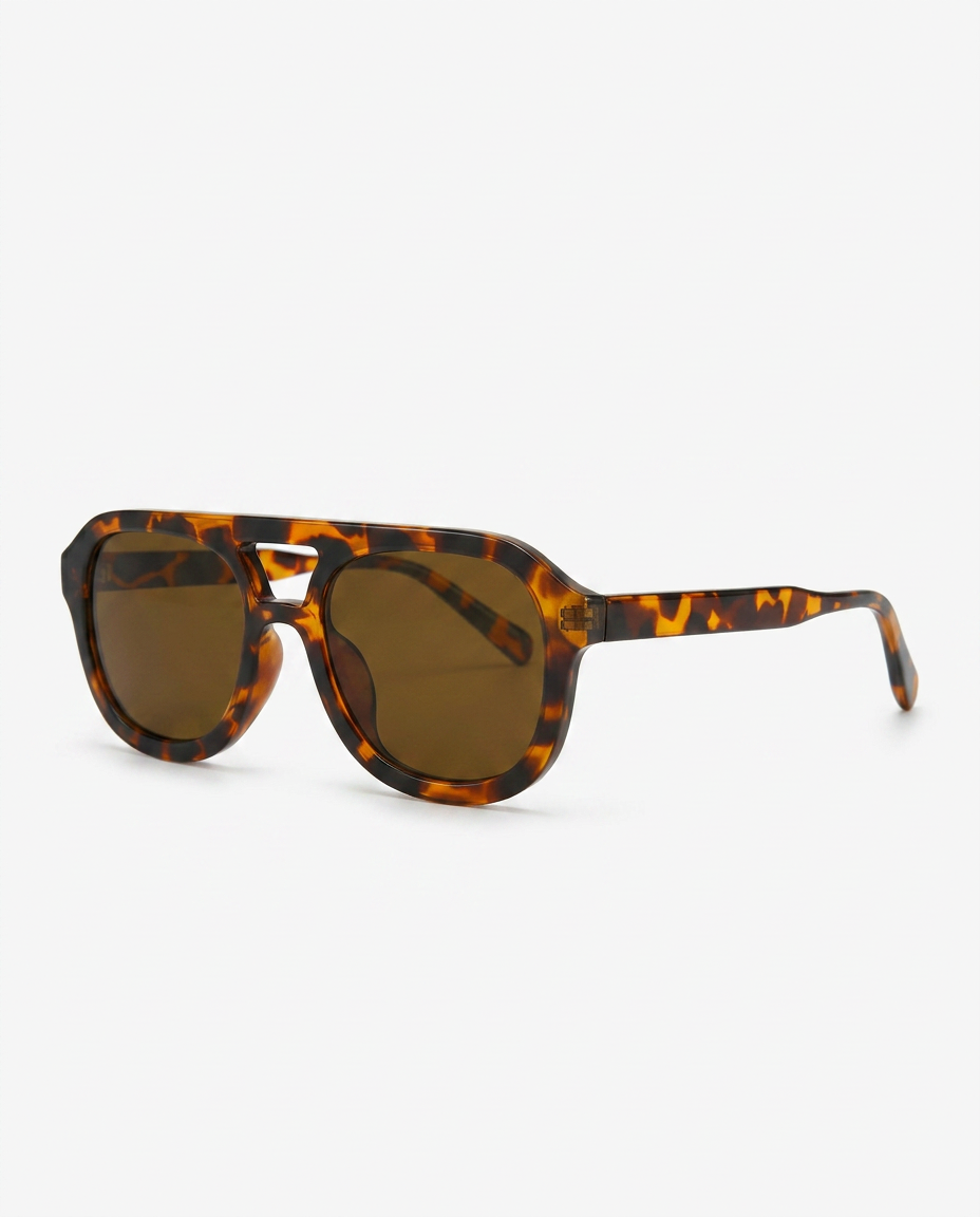 Dunyara | Oversized Leopard Print Sunglasses with Wide Frame
