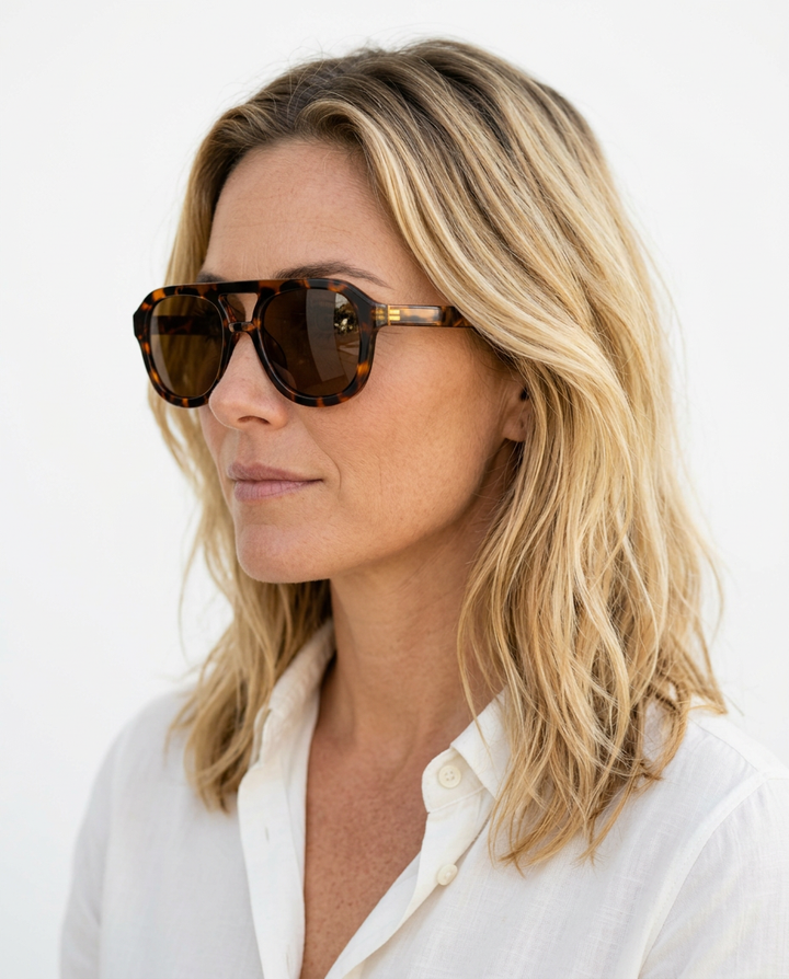Dunyara | Oversized Leopard Print Sunglasses with Wide Frame