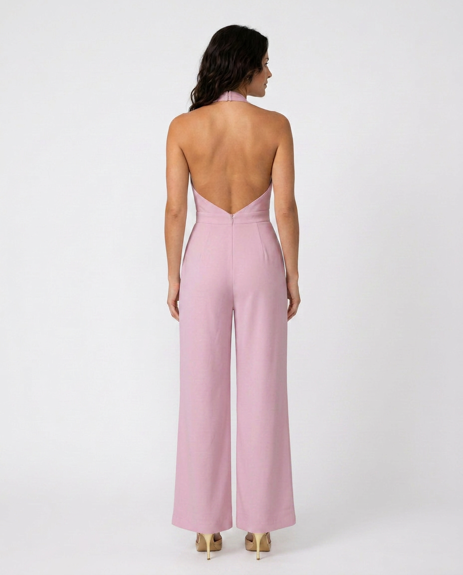 Rebekah | Wide-Leg Jumpsuit with Deep V-Neck