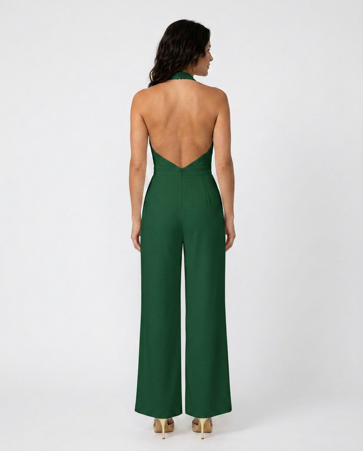 Rebekah | Wide-Leg Jumpsuit with Deep V-Neck