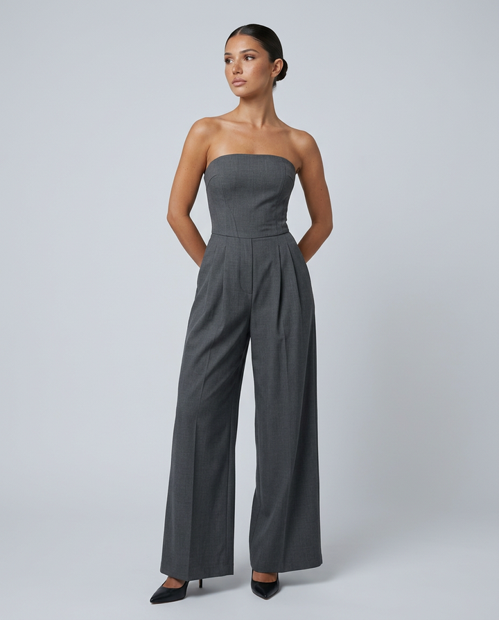 Arlette | Strapless Wide-Leg Jumpsuit