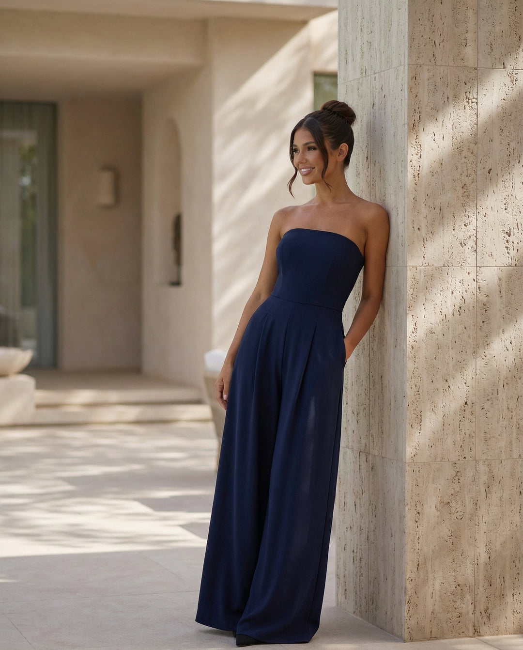 Arlette | Strapless Wide-Leg Jumpsuit