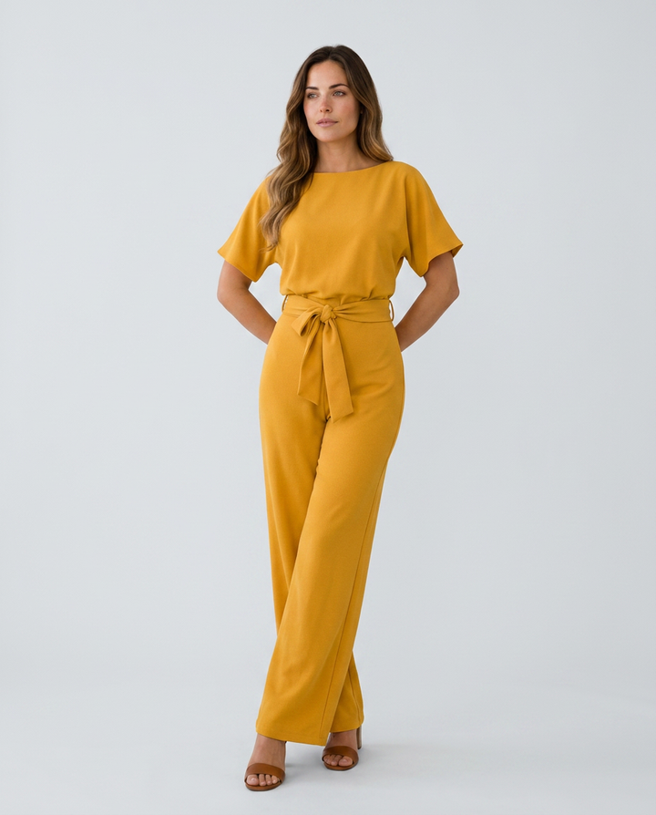 Araceli | Wide-Leg Jumpsuit with Boat Neck