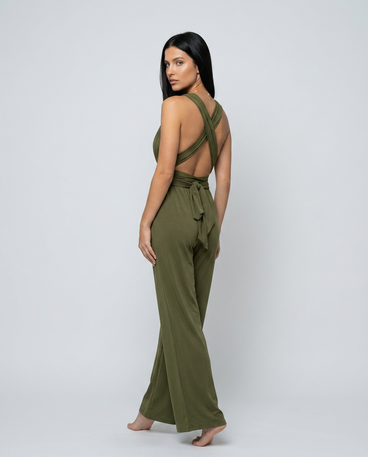 Lesley | Wide-Leg Jumpsuit with Cross-Back Detail