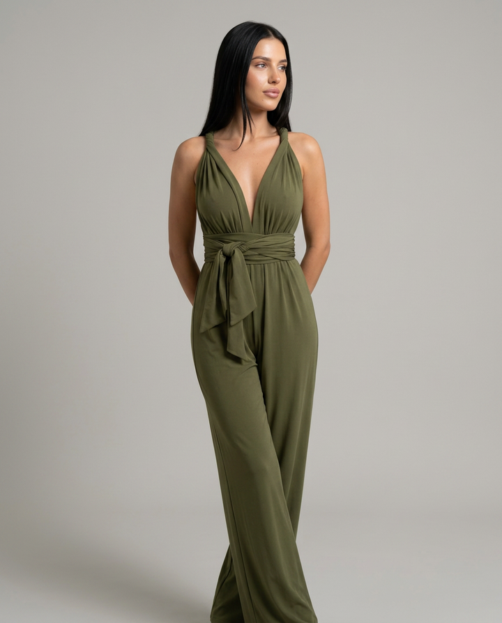 Lesley | Wide-Leg Jumpsuit with Cross-Back Detail