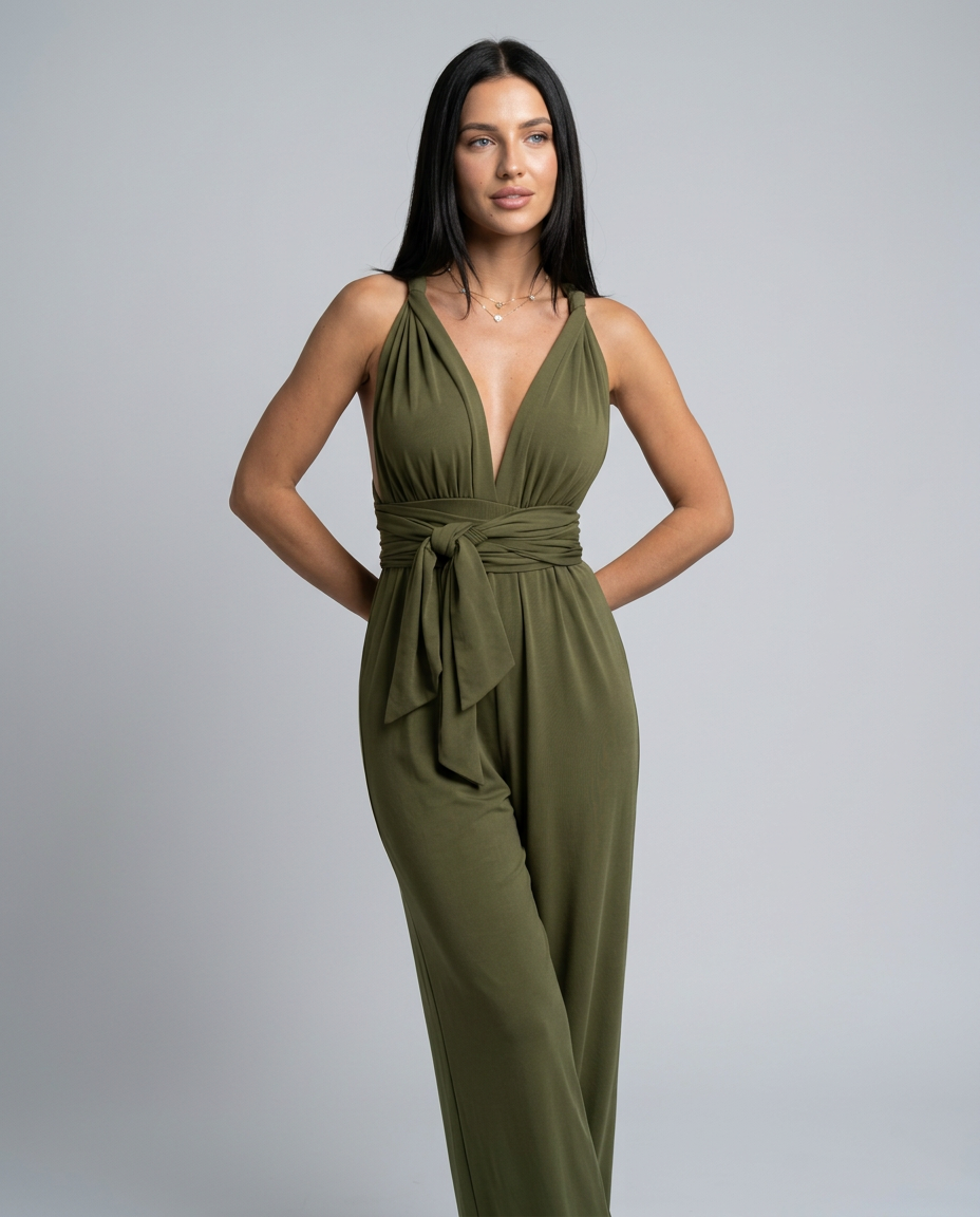 Lesley | Wide-Leg Jumpsuit with Cross-Back Detail