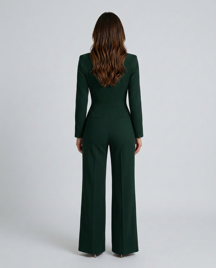 Sonia | Tailored Wide-Leg Jumpsuit with Lapel Collar