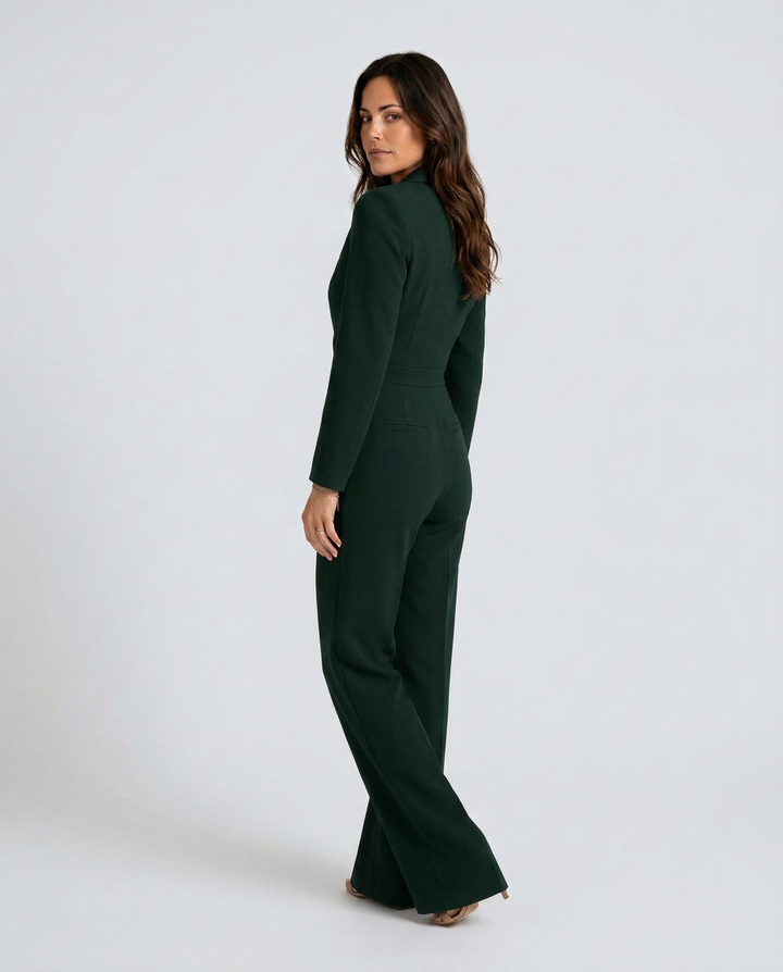 Sonia | Tailored Wide-Leg Jumpsuit with Lapel Collar