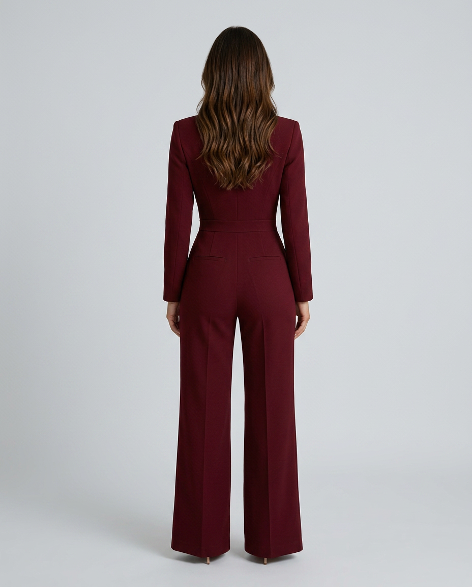 Sonia | Tailored Wide-Leg Jumpsuit with Lapel Collar