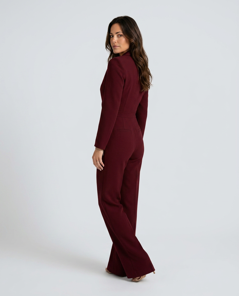 Sonia | Tailored Wide-Leg Jumpsuit with Lapel Collar