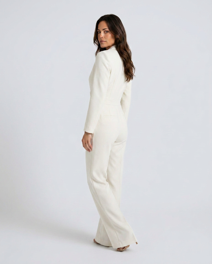 Sonia | Tailored Wide-Leg Jumpsuit with Lapel Collar