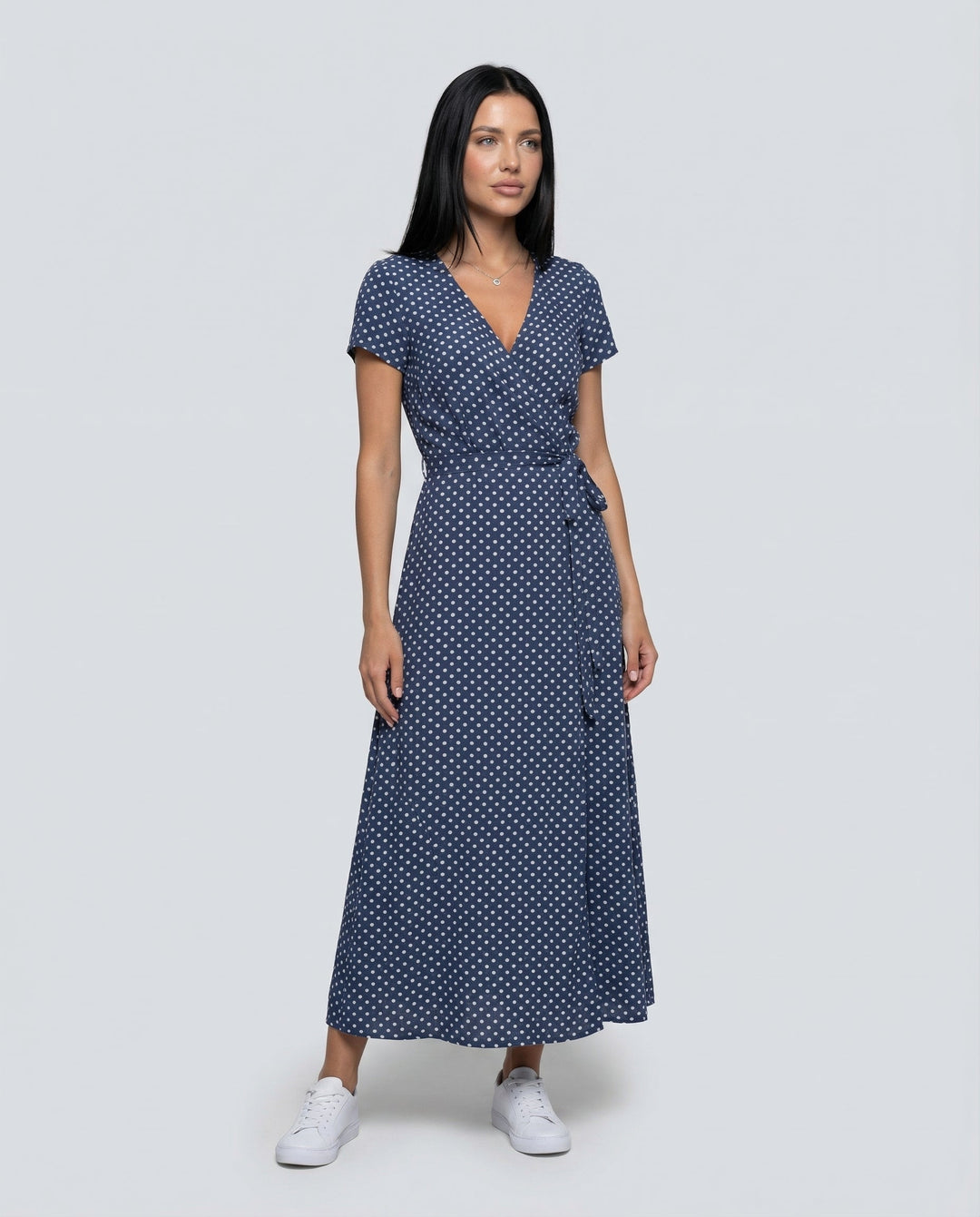 Elowen | Wrap Maxi Dress with Short Sleeves