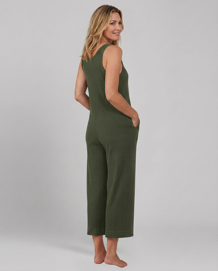 Hilda | Sleeveless Jumpsuit with Button Placket