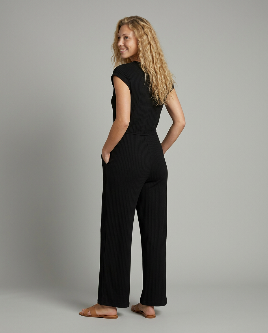 Christi | Wide-Leg Jumpsuit with Button Placket