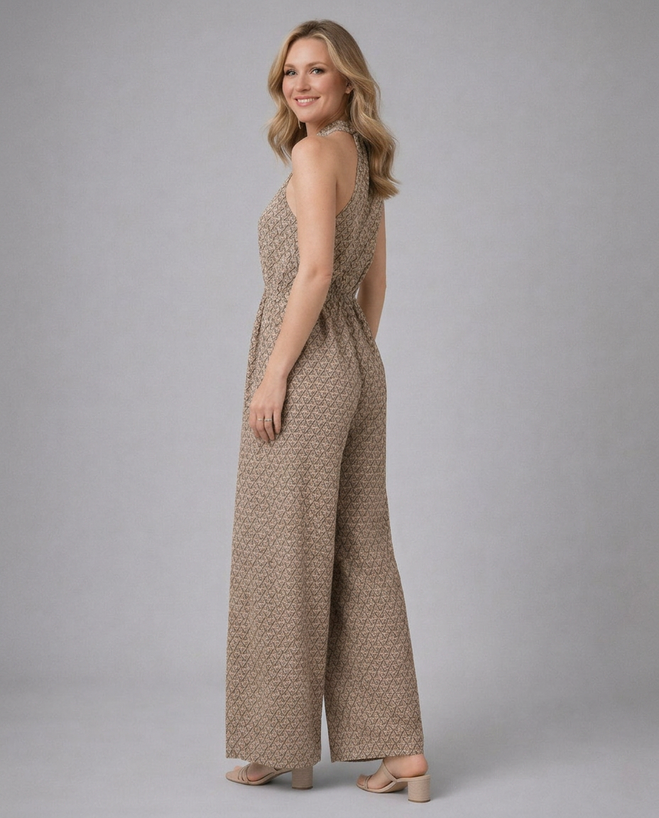 Daisy | High Neck Jumpsuit with Wide Legs
